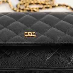 Chanel Wallet on Chain WOC Caviar Black Microchipped