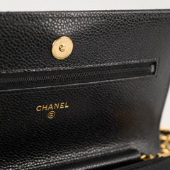 Chanel Wallet on Chain WOC Caviar Black Microchipped