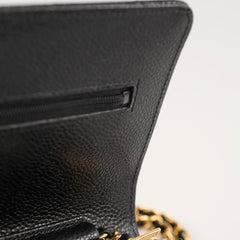Chanel Wallet on Chain WOC Caviar Black Microchipped
