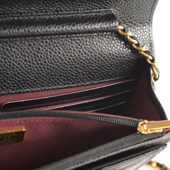 Chanel Wallet on Chain WOC Caviar Black Microchipped