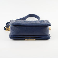 Chanel Small Boy Caviar Bag Navy 26 Series