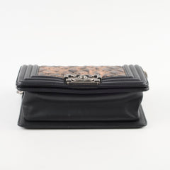 Chanel Boy Small Lambskin Black/Bronze Metallic
