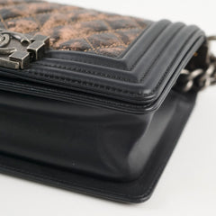 Chanel Boy Small Lambskin Black/Bronze Metallic