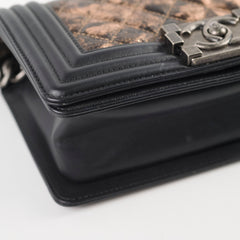 Chanel Boy Small Lambskin Black/Bronze Metallic