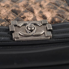 Chanel Boy Small Lambskin Black/Bronze Metallic