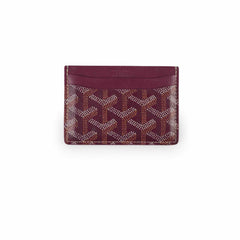 Goyard Saint Sulpice Leather Cardholder Burgundy