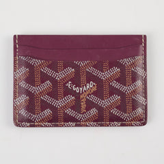 Goyard Saint Sulpice Leather Cardholder Burgundy