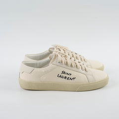 Saint Laurent Women's Court Classic Sneakers Cream 36.5