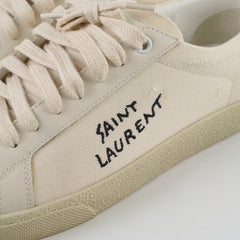 Saint Laurent Women's Court Classic Sneakers Cream 36.5