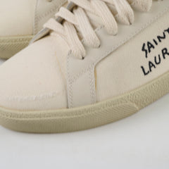 Saint Laurent Women's Court Classic Sneakers Cream 36.5