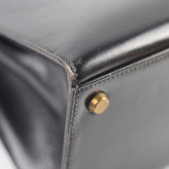 Hermes Vintage Kelly 32 Box Black J Circle Stamp 1980