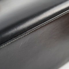 Hermes Vintage Kelly 32 Box Black J Circle Stamp 1980