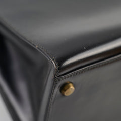 Hermes Vintage Kelly 32 Box Black J Circle Stamp 1980
