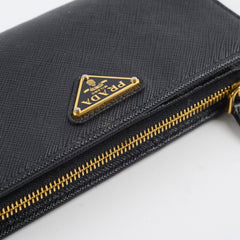 Prada Saffiano Wallet Black