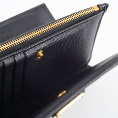 Prada Saffiano Wallet Black