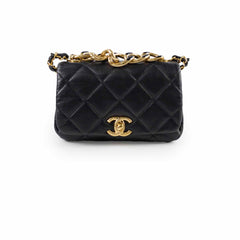 Chanel Mini Flap Bag with Top Handle Black 22A Microchipped