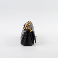 Chanel Mini Flap Bag with Top Handle Black 22A Microchipped