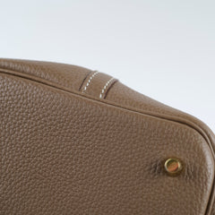 Hermes Picotin 22 Clemence Etoupe C Stamp