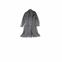 Chanel Tweed Long Jacket Grey Size 38