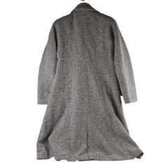 Chanel Tweed Long Jacket Grey Size 38