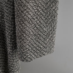 Chanel Tweed Long Jacket Grey Size 38