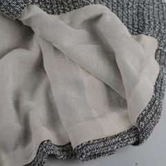 Chanel Tweed Long Jacket Grey Size 38