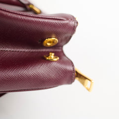 Prada Galleria Saffiano Leather Tote Burgundy