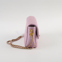Chanel Caviar My Perfect Square Mini Iridescent Pink Microchip
