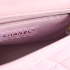 Chanel Caviar My Perfect Square Mini Iridescent Pink Microchip