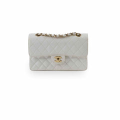 Chanel Small Caviar Double Classic Flap White