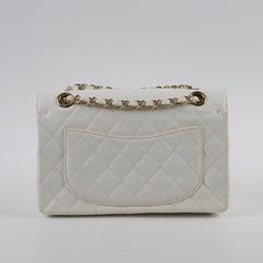 Chanel Small Caviar Double Classic Flap White