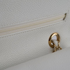 Chanel Small Caviar Double Classic Flap White