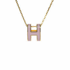 Hermes Pop H Necklace Light Pink
