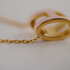 Hermes Pop H Necklace Light Pink