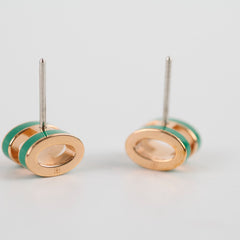 Hermes Mini Pop Earrings Malachite