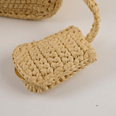 Prada Crochet Brique Bag Beige