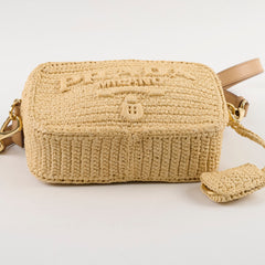 Prada Crochet Brique Bag Beige