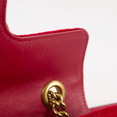Gucci Mini Marmont Velvet Red