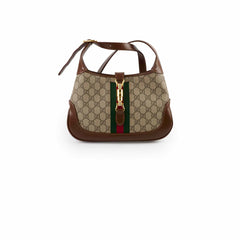 Gucci Small Jackie 1961 Webbing - Trimmed Coat - Canvas Shoulder Bag