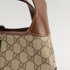 Gucci Small Jackie 1961 Webbing - Trimmed Coat - Canvas Shoulder Bag