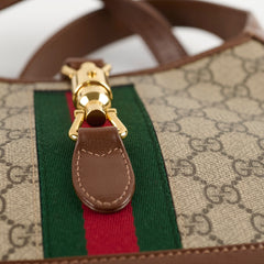 Gucci Small Jackie 1961 Webbing - Trimmed Coat - Canvas Shoulder Bag