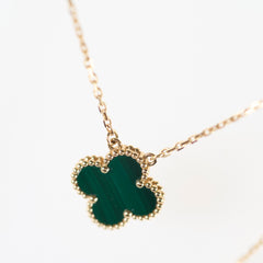Van Cleef & Arpels Vintage Alhambra Malachite Necklace