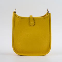 Hermes Mini Evelyn  Jaune Naples D Stamp
