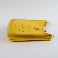 Hermes Mini Evelyn  Jaune Naples D Stamp