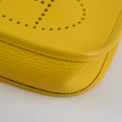 Hermes Mini Evelyn  Jaune Naples D Stamp