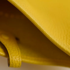 Hermes Mini Evelyn  Jaune Naples D Stamp