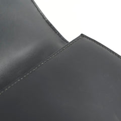 Fendi Leather Zucca Flat Baguette Messenger Bag Black/Beige