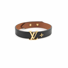 Louis Vuitton Leather Bracelet Black