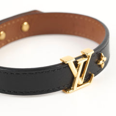 Louis Vuitton Leather Bracelet Black