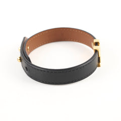 Louis Vuitton Leather Bracelet Black